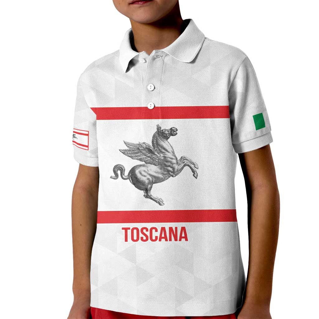 Personalized Italy Tuscany Pegasus Rampant Kid Polo Shirt Inspiration Flags Style