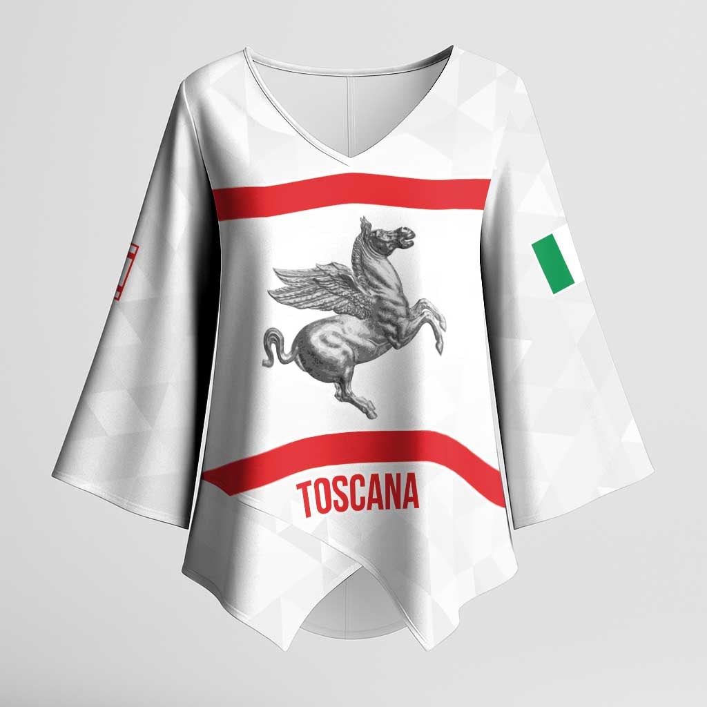 Personalized Italy Tuscany Pegasus Rampant Kimono Sleeve Blouse Inspiration Flags Style - Wonder Print Shop