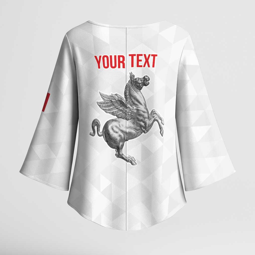 Personalized Italy Tuscany Pegasus Rampant Kimono Sleeve Blouse Inspiration Flags Style - Wonder Print Shop