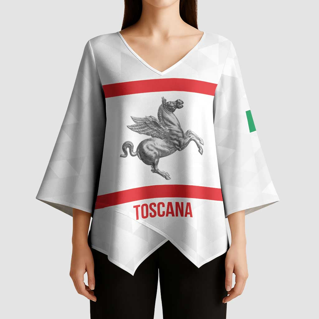 Personalized Italy Tuscany Pegasus Rampant Kimono Sleeve Blouse Inspiration Flags Style - Wonder Print Shop