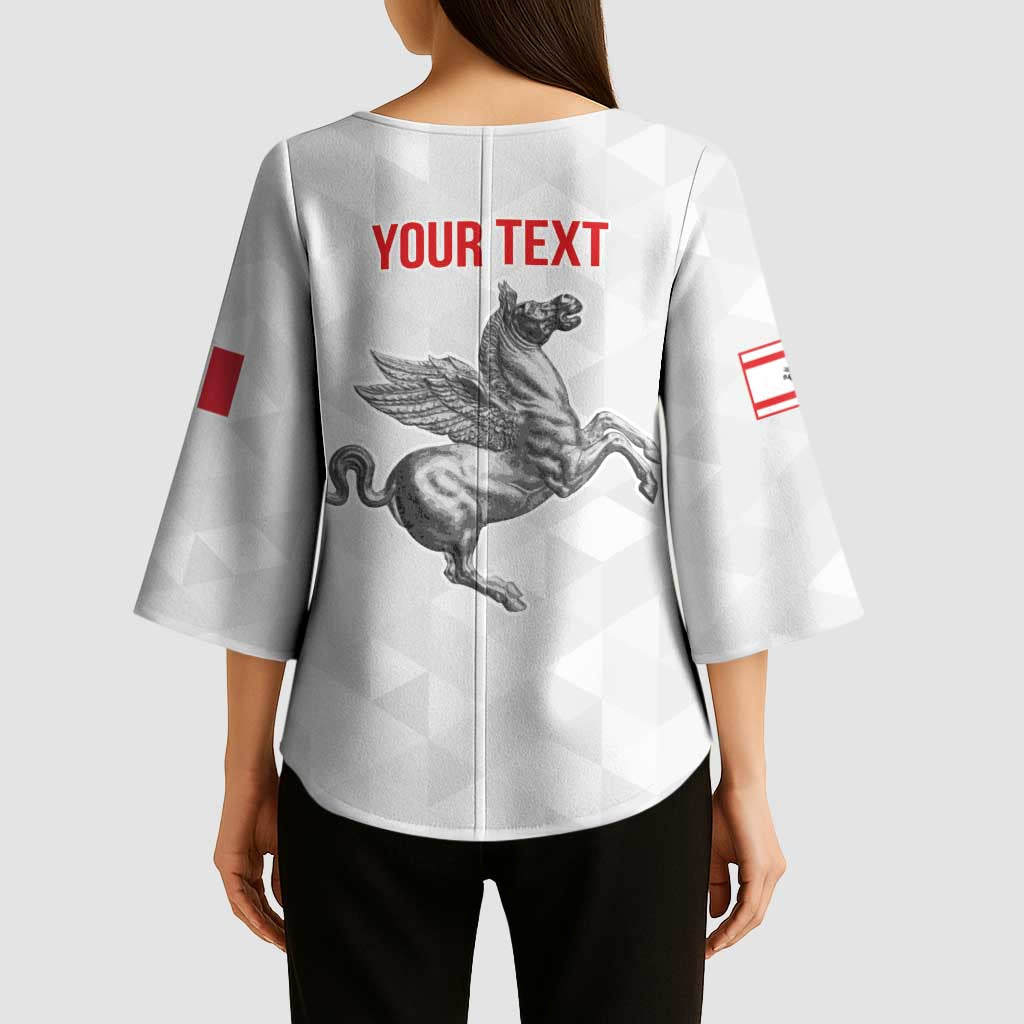 Personalized Italy Tuscany Pegasus Rampant Kimono Sleeve Blouse Inspiration Flags Style - Wonder Print Shop