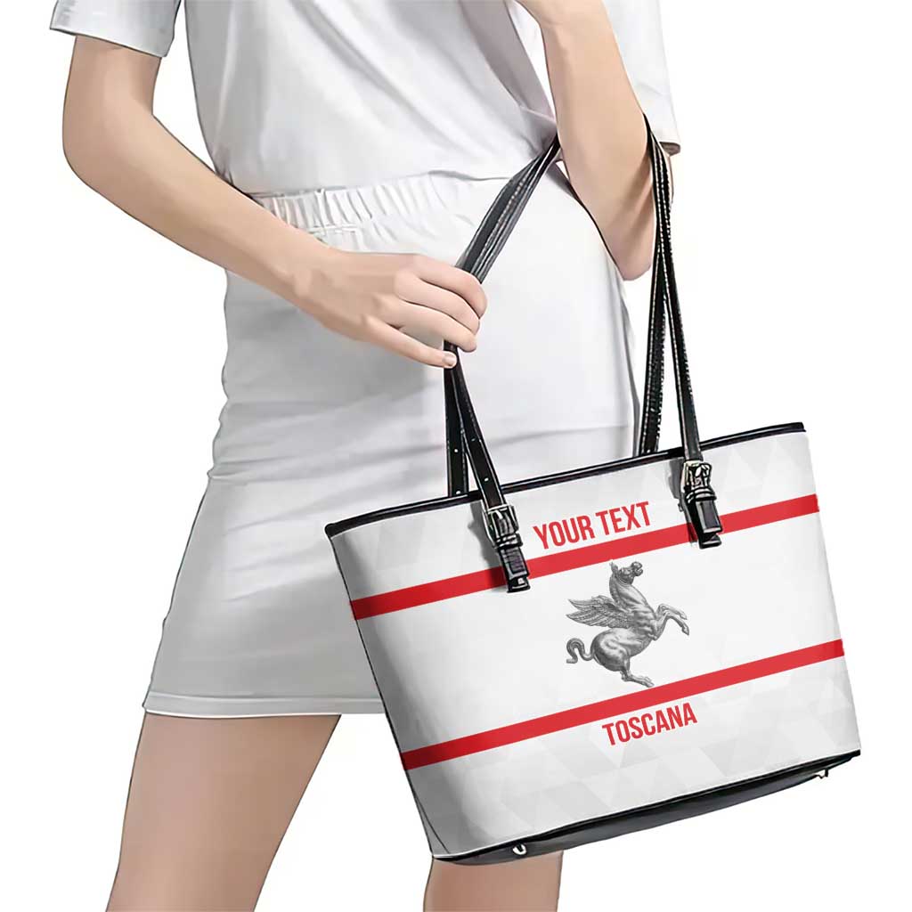 Personalized Italy Tuscany Pegasus Rampant Leather Tote Bag Inspiration Flags Style