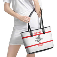 Personalized Italy Tuscany Pegasus Rampant Leather Tote Bag Inspiration Flags Style
