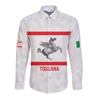 Personalized Italy Tuscany Pegasus Rampant Long Sleeve Button Shirt Inspiration Flags Style