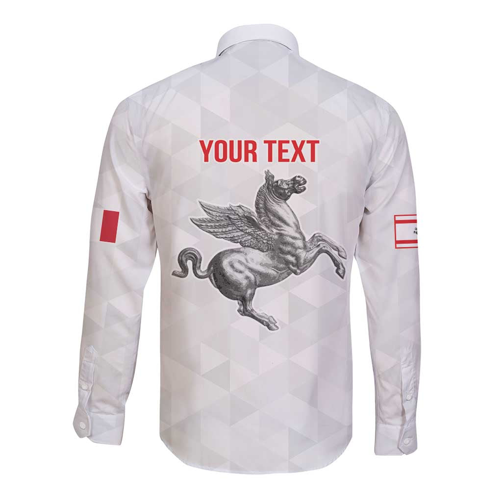 Personalized Italy Tuscany Pegasus Rampant Long Sleeve Button Shirt Inspiration Flags Style