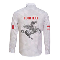Personalized Italy Tuscany Pegasus Rampant Long Sleeve Button Shirt Inspiration Flags Style