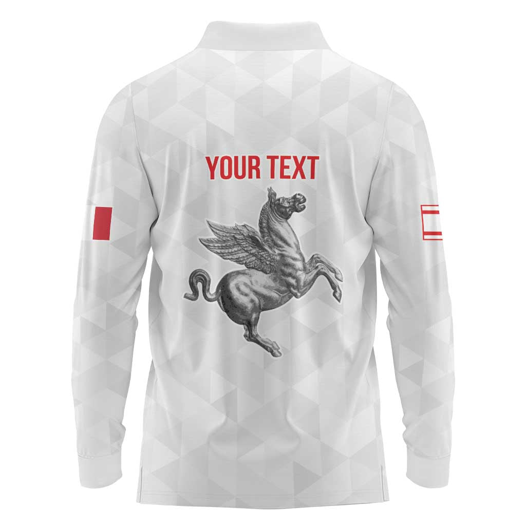 Personalized Italy Tuscany Pegasus Rampant Long Sleeve Polo Shirt Inspiration Flags Style
