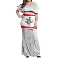 Personalized Italy Tuscany Pegasus Rampant Off Shoulder Maxi Dress Inspiration Flags Style