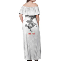 Personalized Italy Tuscany Pegasus Rampant Off Shoulder Maxi Dress Inspiration Flags Style