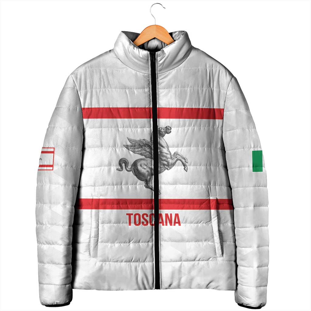 Personalized Italy Tuscany Pegasus Rampant Padded Jacket Inspiration Flags Style - Wonder Print Shop