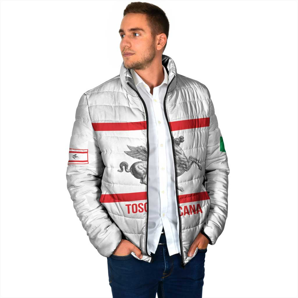 Personalized Italy Tuscany Pegasus Rampant Padded Jacket Inspiration Flags Style - Wonder Print Shop