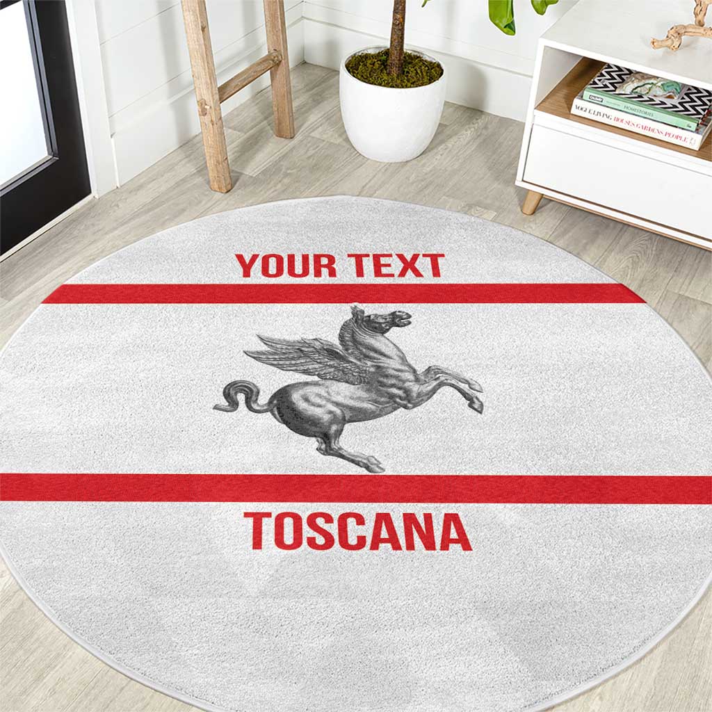 Personalized Italy Tuscany Pegasus Rampant Round Carpet Inspiration Flags Style
