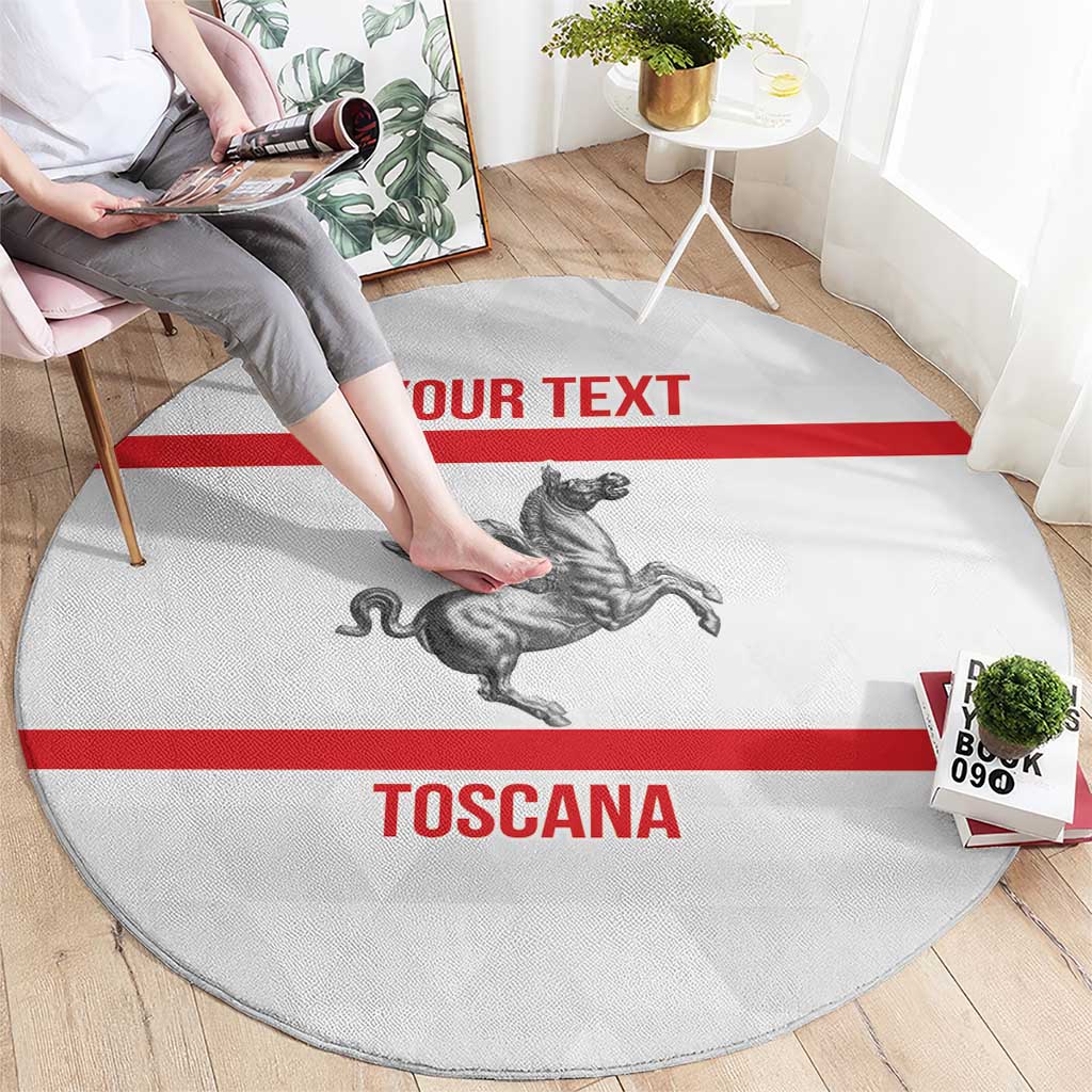 Personalized Italy Tuscany Pegasus Rampant Round Carpet Inspiration Flags Style
