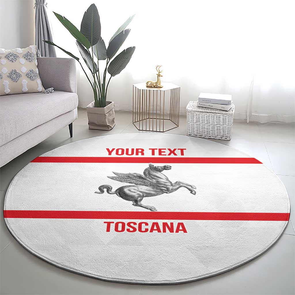 Personalized Italy Tuscany Pegasus Rampant Round Carpet Inspiration Flags Style