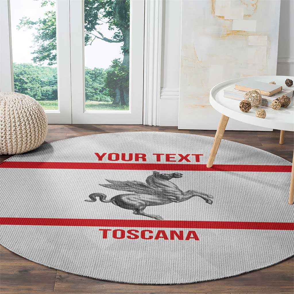 Personalized Italy Tuscany Pegasus Rampant Round Carpet Inspiration Flags Style