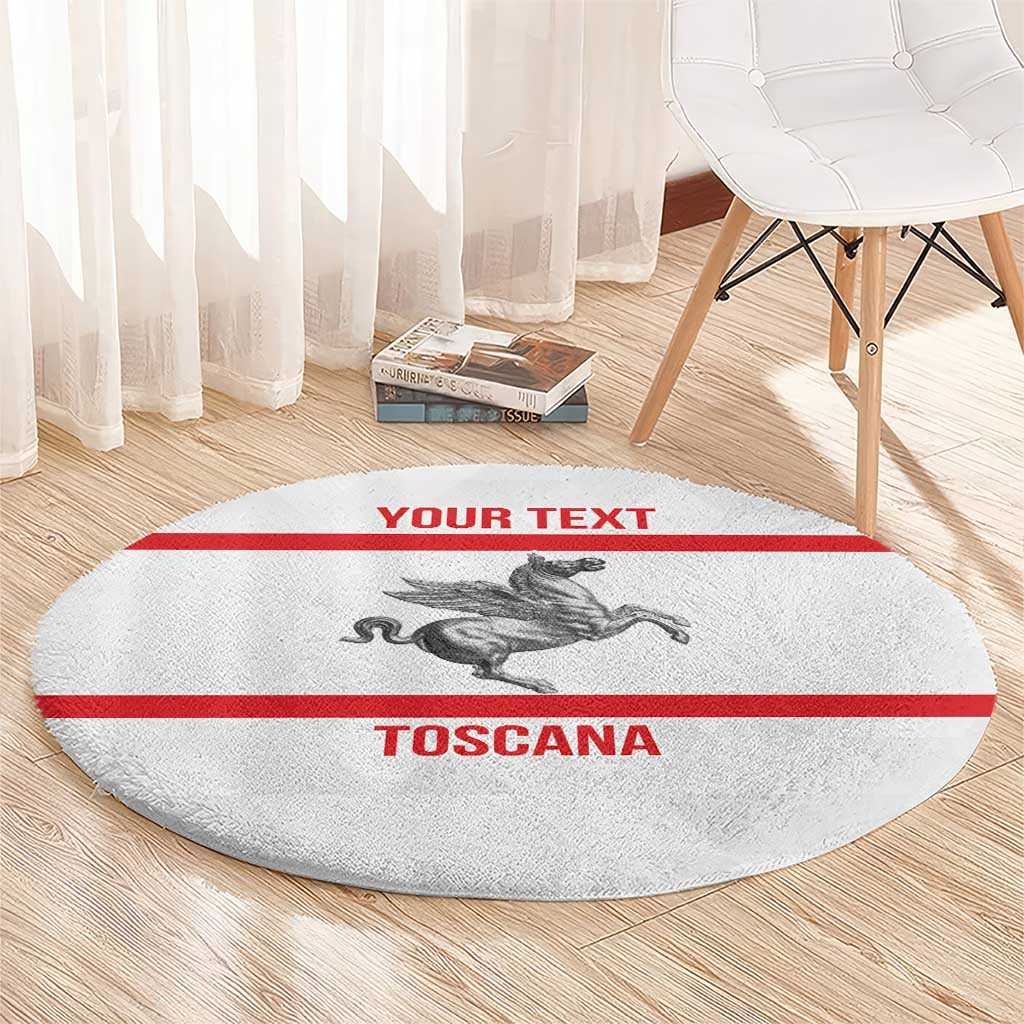 Personalized Italy Tuscany Pegasus Rampant Round Carpet Inspiration Flags Style