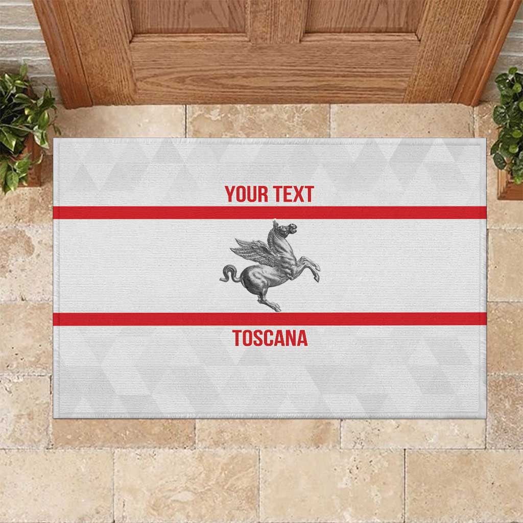 Personalized Italy Tuscany Pegasus Rampant Rubber Doormat Inspiration Flags Style