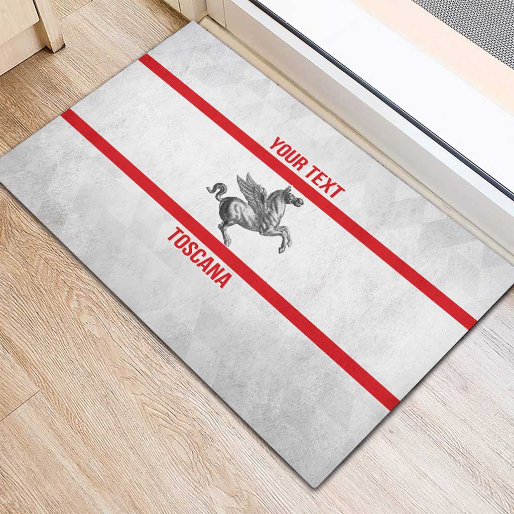 Personalized Italy Tuscany Pegasus Rampant Rubber Doormat Inspiration Flags Style