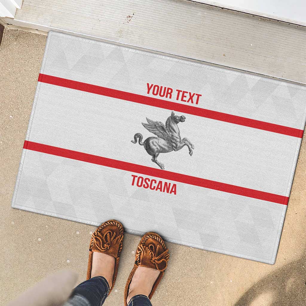 Personalized Italy Tuscany Pegasus Rampant Rubber Doormat Inspiration Flags Style