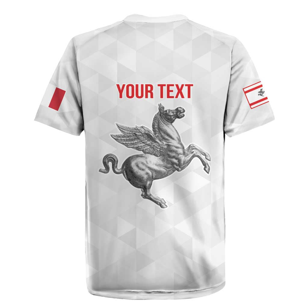 Personalized Italy Tuscany Pegasus Rampant Rugby Jersey Inspiration Flags Style