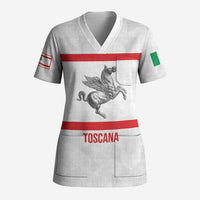 Personalized Italy Tuscany Pegasus Rampant Scrub Top Inspiration Flags Style - Wonder Print Shop