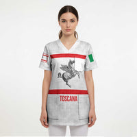Personalized Italy Tuscany Pegasus Rampant Scrub Top Inspiration Flags Style - Wonder Print Shop