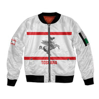 Personalized Italy Tuscany Pegasus Rampant Sleeve Zip Bomber Jacket Inspiration Flags Style