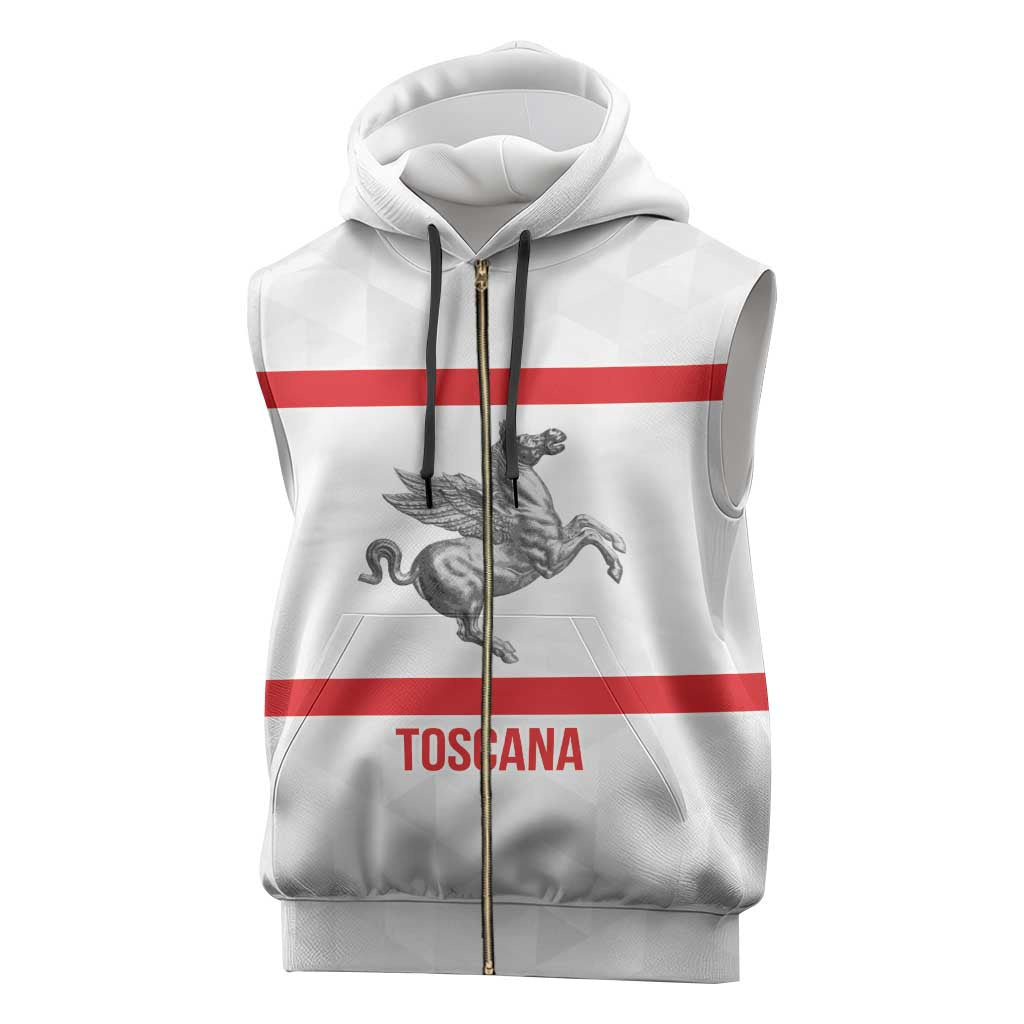 Personalized Italy Tuscany Pegasus Rampant Sleeveless Zip Hoodie Inspiration Flags Style - Wonder Print Shop