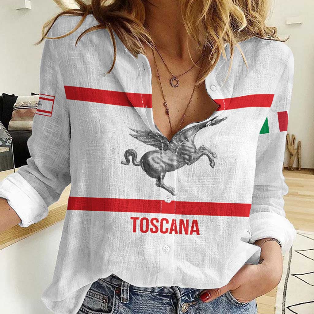 Personalized Italy Tuscany Pegasus Rampant Women Casual Shirt Inspiration Flags Style