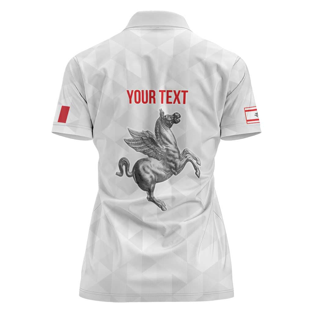 Personalized Italy Tuscany Pegasus Rampant Women Polo Shirt Inspiration Flags Style