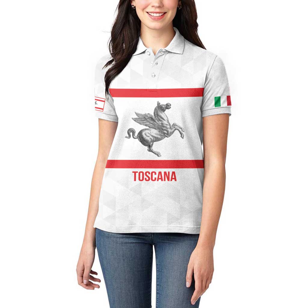 Personalized Italy Tuscany Pegasus Rampant Women Polo Shirt Inspiration Flags Style