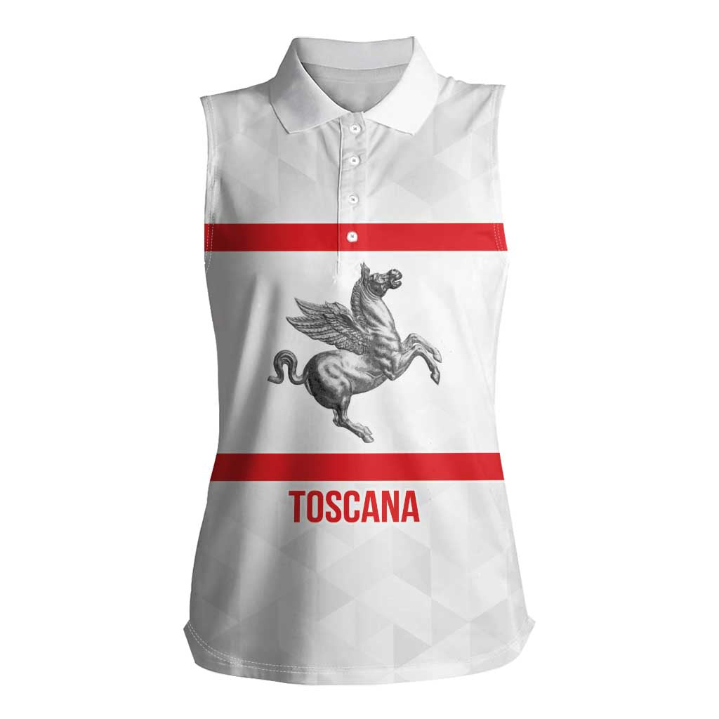 Personalized Italy Tuscany Pegasus Rampant Women Sleeveless Polo Shirt Inspiration Flags Style