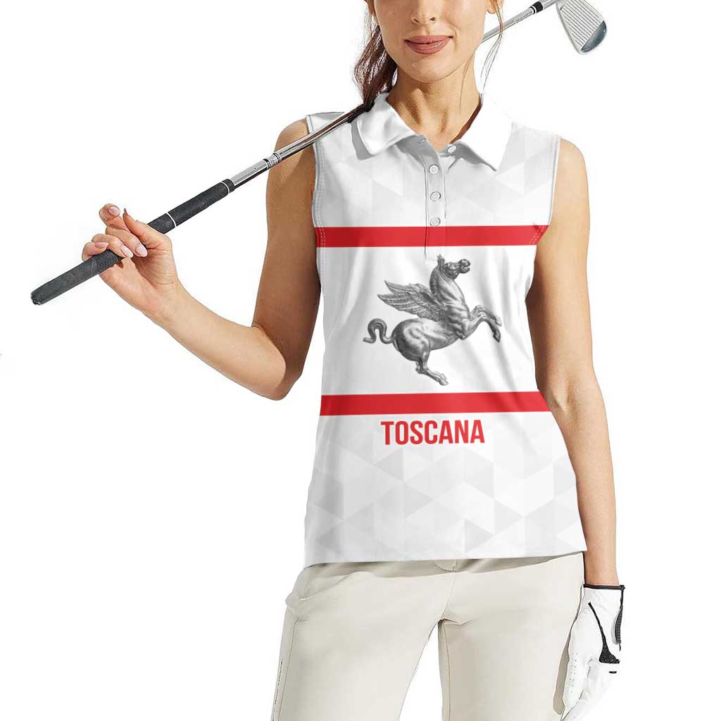 Personalized Italy Tuscany Pegasus Rampant Women Sleeveless Polo Shirt Inspiration Flags Style