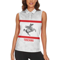 Personalized Italy Tuscany Pegasus Rampant Women Sleeveless Polo Shirt Inspiration Flags Style