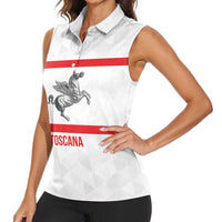 Personalized Italy Tuscany Pegasus Rampant Women Sleeveless Polo Shirt Inspiration Flags Style