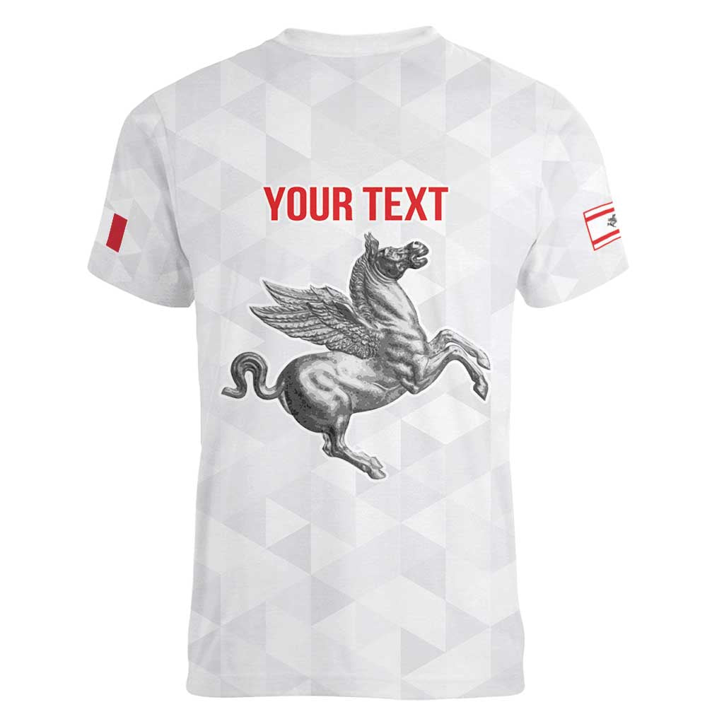 Personalized Italy Tuscany Pegasus Rampant Women V-Neck T-Shirt Inspiration Flags Style