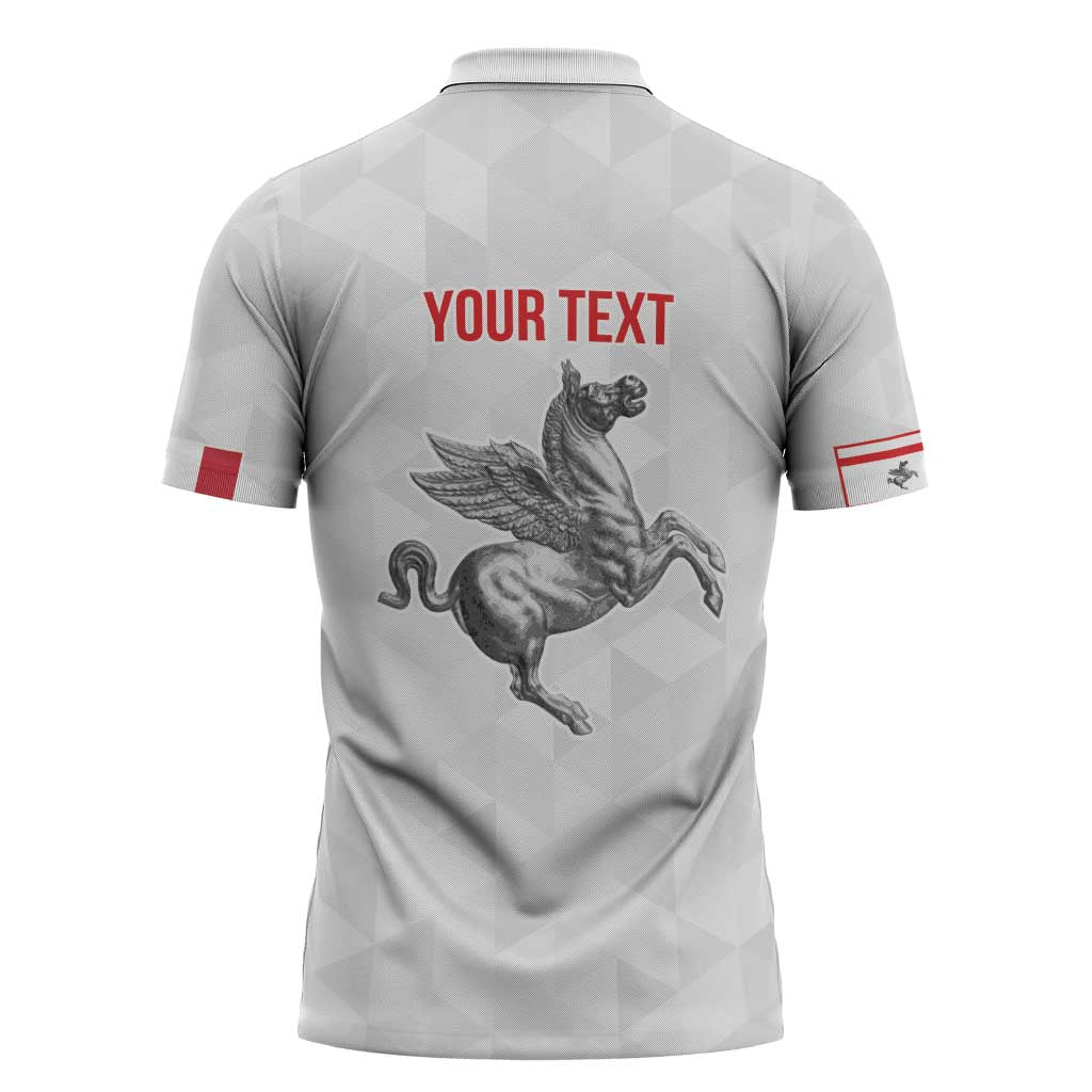 Personalized Italy Tuscany Pegasus Rampant Zipper Polo Shirt Inspiration Flags Style - Wonder Print Shop