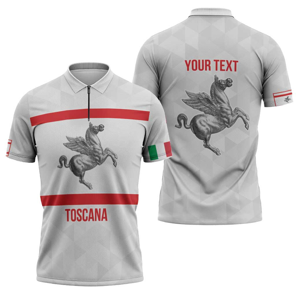 Personalized Italy Tuscany Pegasus Rampant Zipper Polo Shirt Inspiration Flags Style - Wonder Print Shop