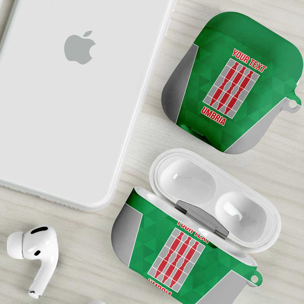 Personalized Italy Umbria AirPods Case Inspiration Flags Style - Wonder Print Shop