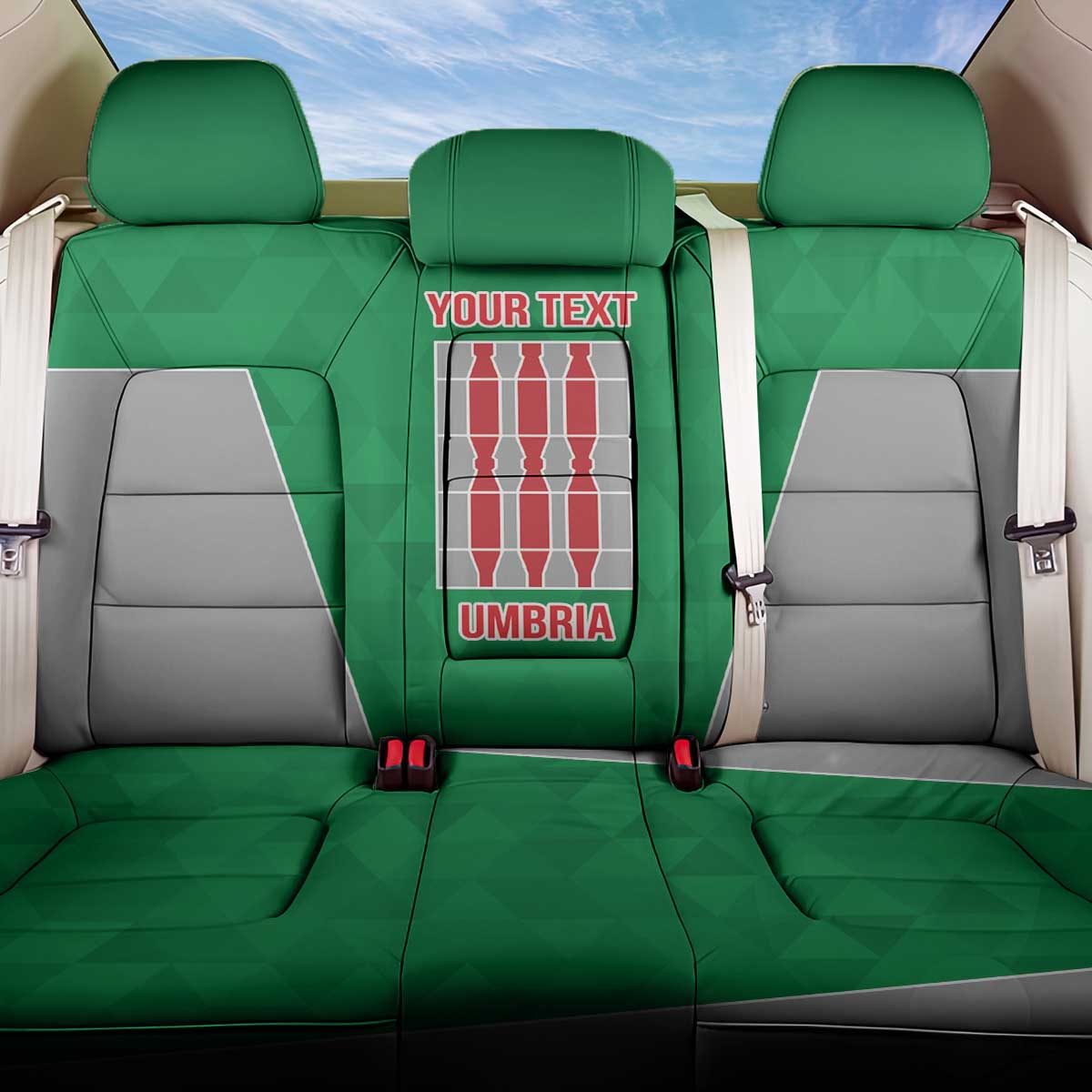 Personalized Italy Umbria Back Car Seat Cover Inspiration Flags Style LT9