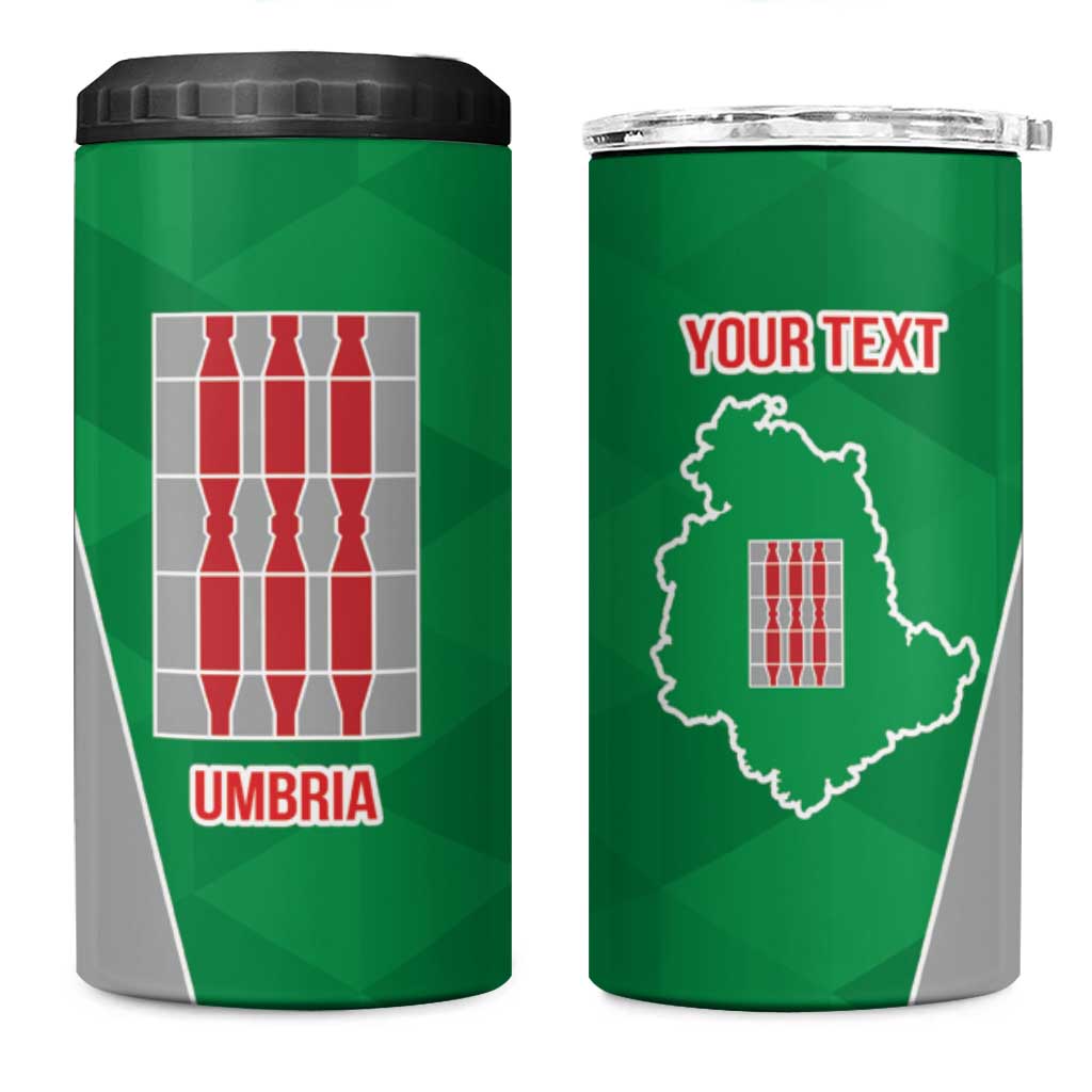 Personalized Italy Umbria 4 in 1 Can Cooler Tumbler Inspiration Flags Style LT9