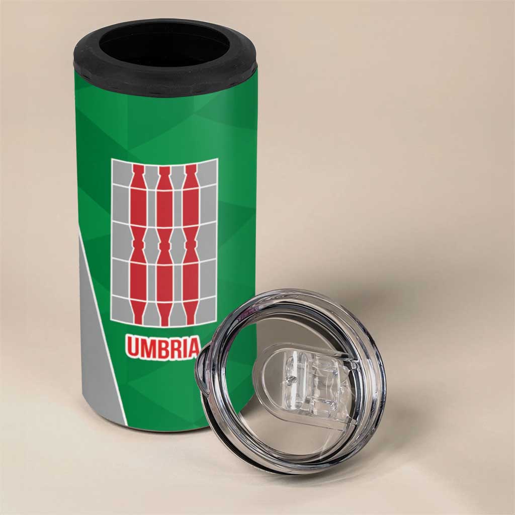 Personalized Italy Umbria 4 in 1 Can Cooler Tumbler Inspiration Flags Style LT9