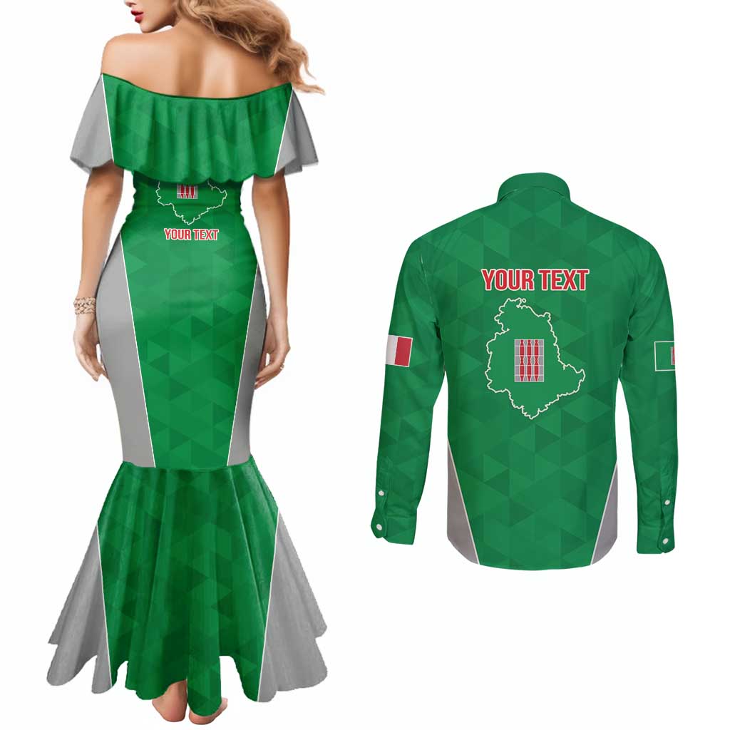 Personalized Italy Umbria Couples Matching Mermaid Dress and Long Sleeve Button Shirt Inspiration Flags Style LT9