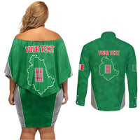 Personalized Italy Umbria Couples Matching Off Shoulder Short Dress and Long Sleeve Button Shirt Inspiration Flags Style LT9