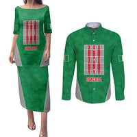 Personalized Italy Umbria Couples Matching Puletasi and Long Sleeve Button Shirt Inspiration Flags Style LT9