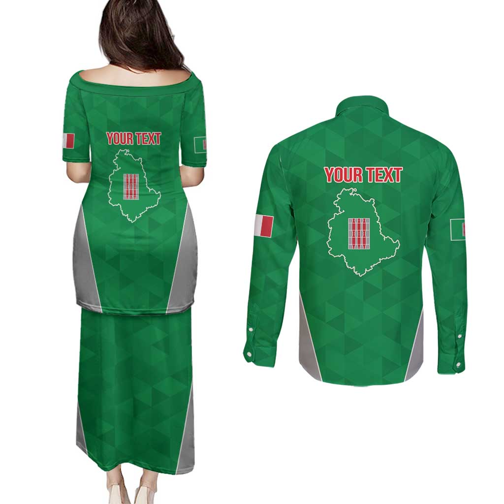 Personalized Italy Umbria Couples Matching Puletasi and Long Sleeve Button Shirt Inspiration Flags Style LT9