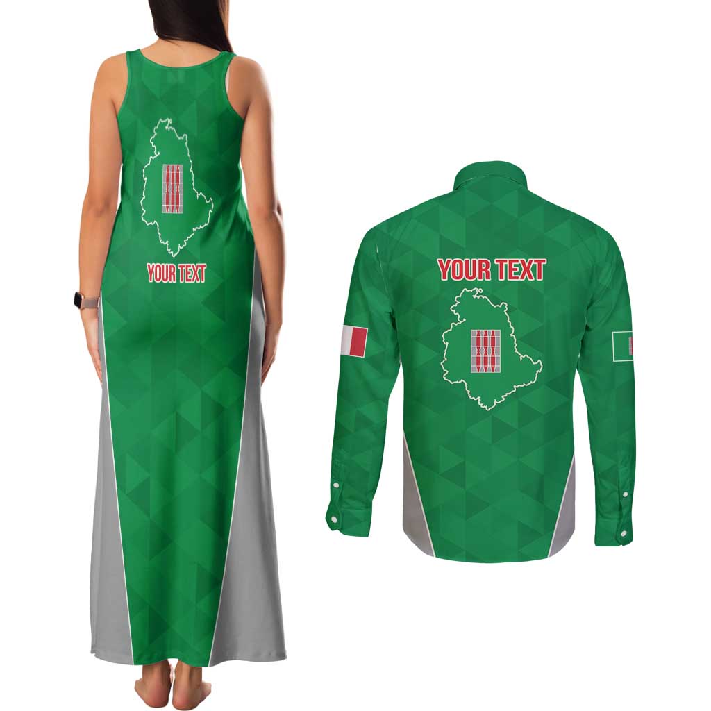 Personalized Italy Umbria Couples Matching Tank Maxi Dress and Long Sleeve Button Shirt Inspiration Flags Style LT9