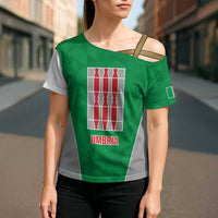 Personalized Italy Umbria Cross Shoulder Shirt Inspiration Flags Style - Wonder Print Shop