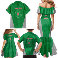 Personalized Italy Umbria Family Matching Mermaid Dress and Hawaiian Shirt Inspiration Flags Style LT9