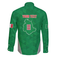 Personalized Italy Umbria Family Matching Off The Shoulder Long Sleeve Dress and Hawaiian Shirt Inspiration Flags Style LT9